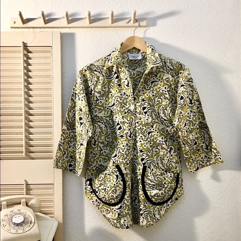Vintage Floral Tailored Smock by California Place